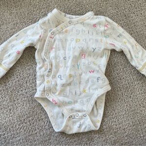 Pehr Alphabet onesie